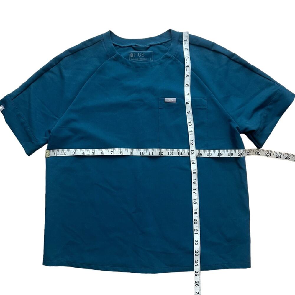 Figs Kaumba Raglan Scrub Top Caribbean Blue Size Small - Picture 5 of 9